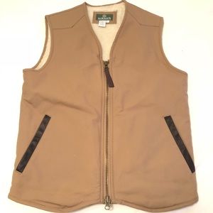 Sherpa lined canvas vest